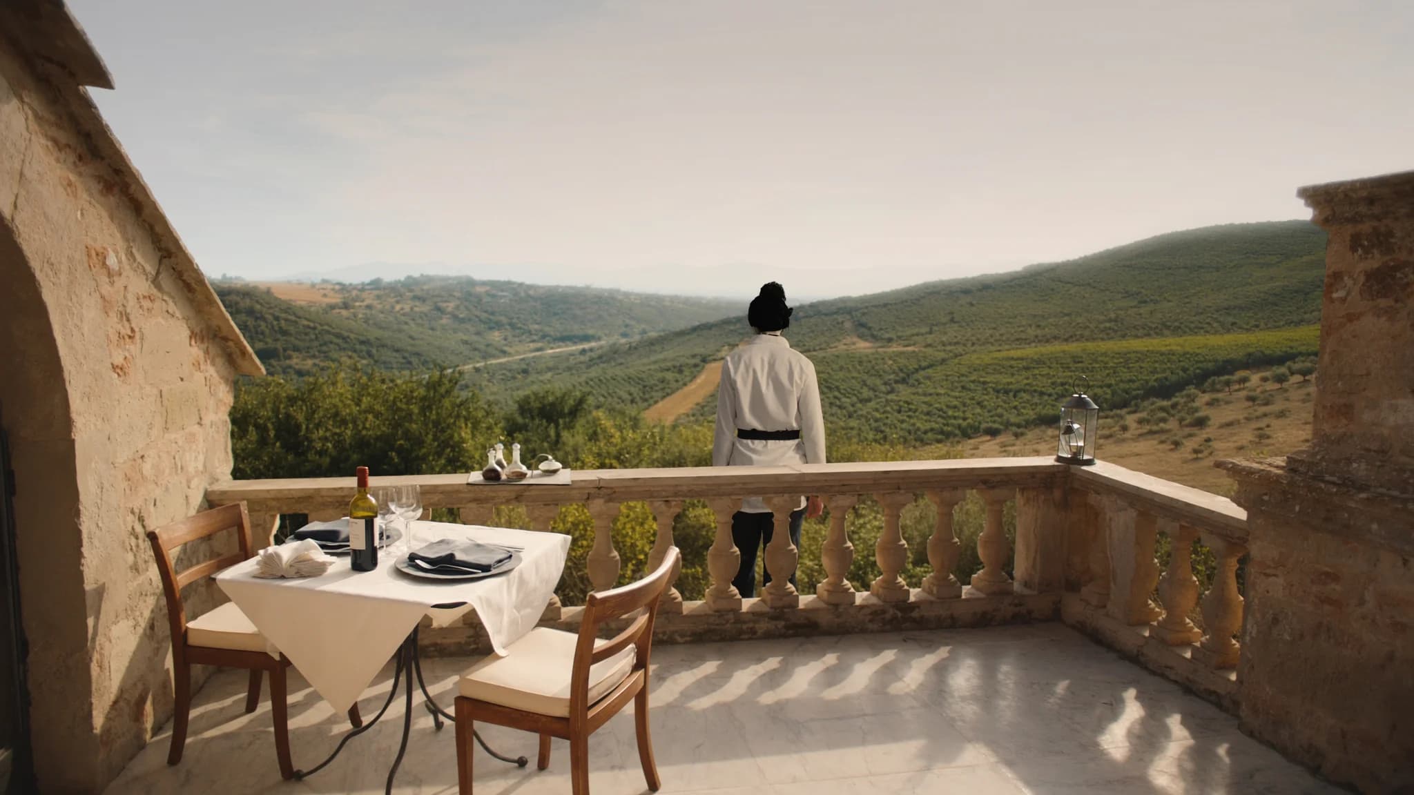 Terrazza panoramica di Somnium sulla Valle Umbra